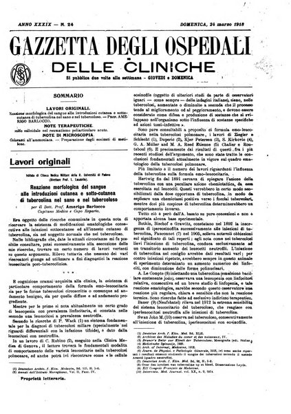 Gazzetta degli ospedali e delle cliniche