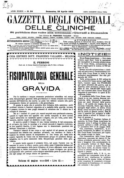 Gazzetta degli ospedali e delle cliniche