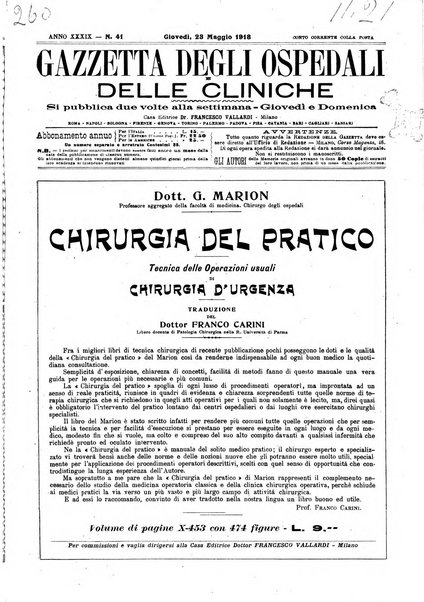 Gazzetta degli ospedali e delle cliniche