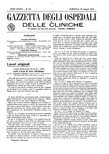 Gazzetta degli ospedali e delle cliniche