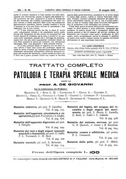 Gazzetta degli ospedali e delle cliniche