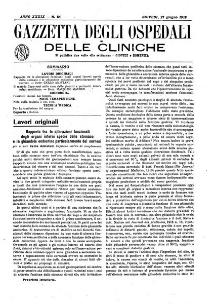 Gazzetta degli ospedali e delle cliniche