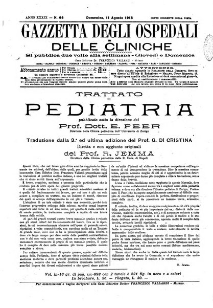 Gazzetta degli ospedali e delle cliniche