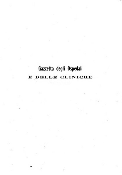 Gazzetta degli ospedali e delle cliniche