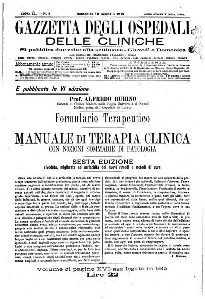 Gazzetta degli ospedali e delle cliniche