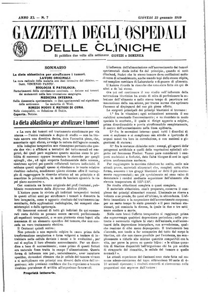 Gazzetta degli ospedali e delle cliniche