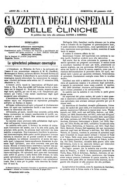 Gazzetta degli ospedali e delle cliniche