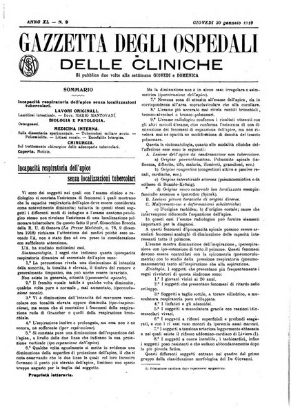 Gazzetta degli ospedali e delle cliniche