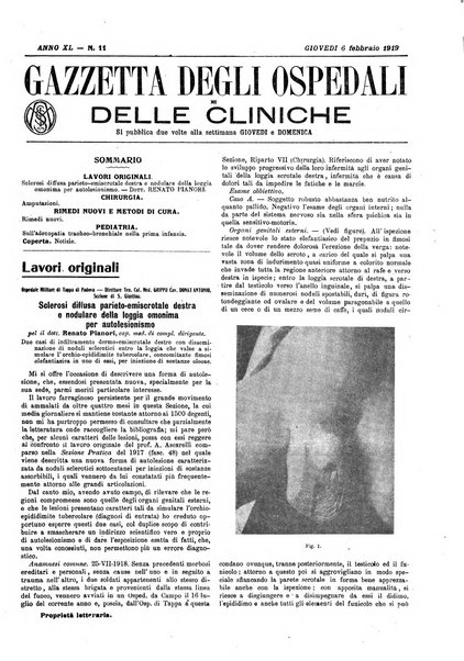 Gazzetta degli ospedali e delle cliniche