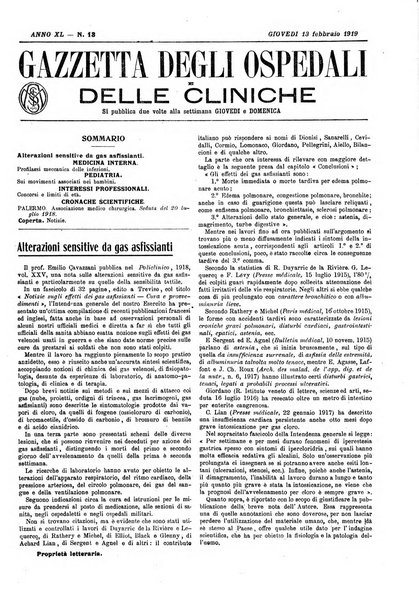 Gazzetta degli ospedali e delle cliniche