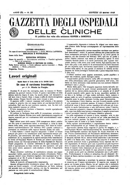 Gazzetta degli ospedali e delle cliniche