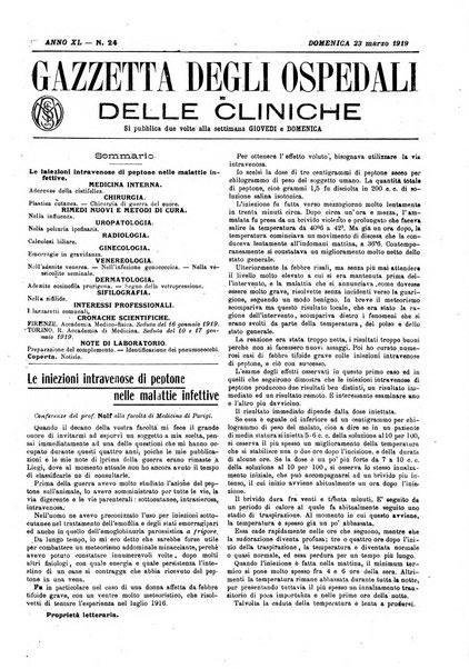 Gazzetta degli ospedali e delle cliniche