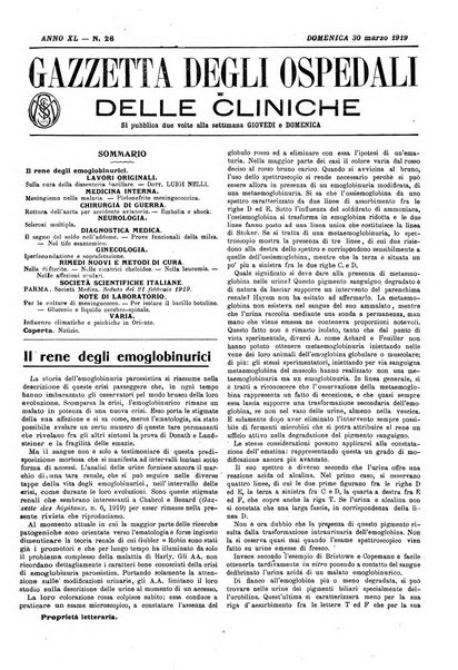 Gazzetta degli ospedali e delle cliniche