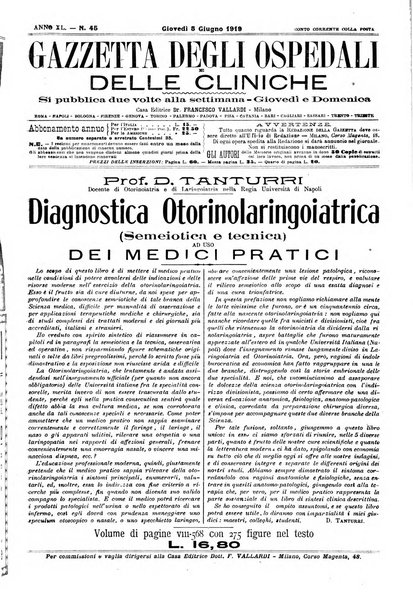 Gazzetta degli ospedali e delle cliniche