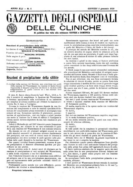 Gazzetta degli ospedali e delle cliniche