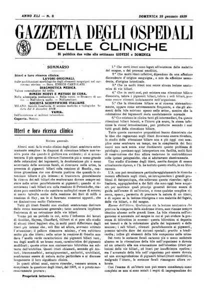 Gazzetta degli ospedali e delle cliniche