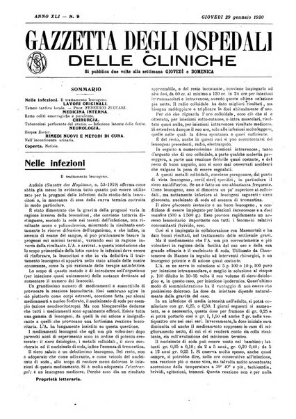 Gazzetta degli ospedali e delle cliniche