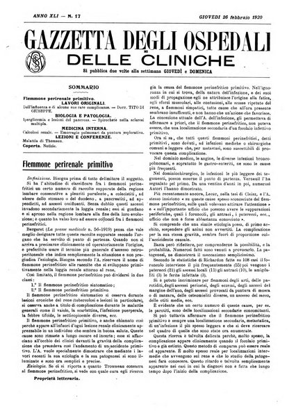 Gazzetta degli ospedali e delle cliniche