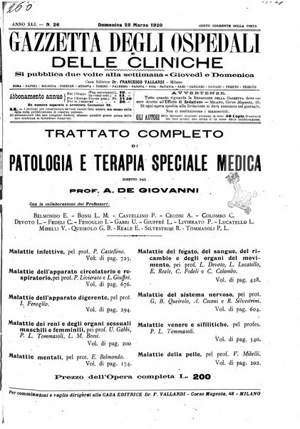 Gazzetta degli ospedali e delle cliniche