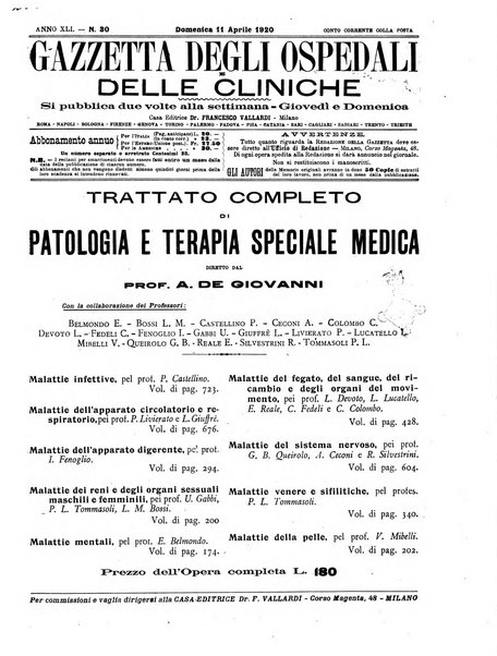 Gazzetta degli ospedali e delle cliniche