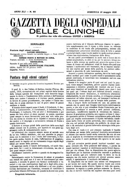 Gazzetta degli ospedali e delle cliniche