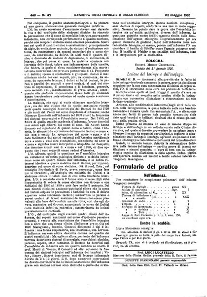 Gazzetta degli ospedali e delle cliniche