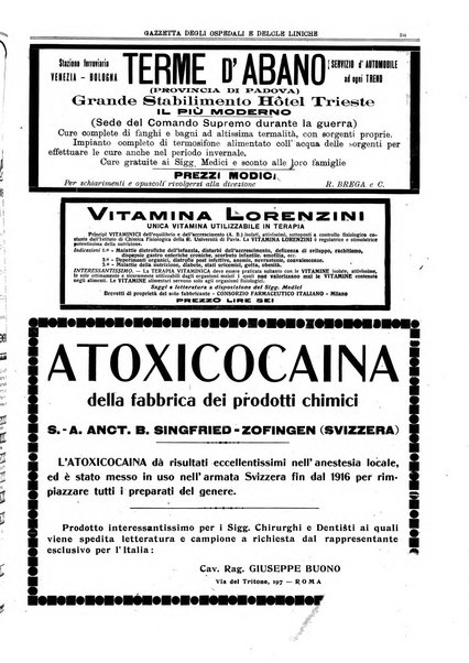 Gazzetta degli ospedali e delle cliniche