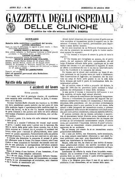 Gazzetta degli ospedali e delle cliniche