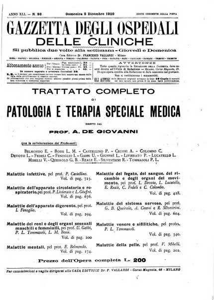 Gazzetta degli ospedali e delle cliniche