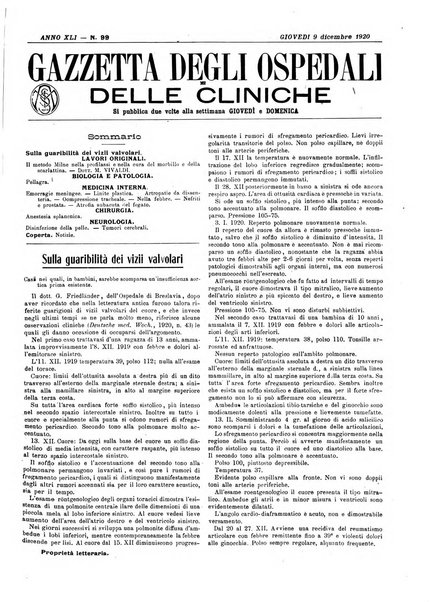 Gazzetta degli ospedali e delle cliniche