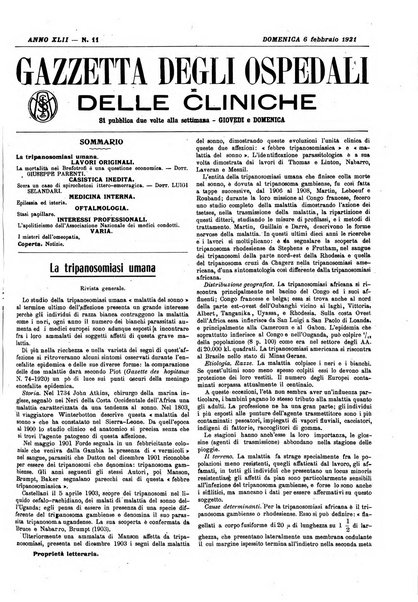 Gazzetta degli ospedali e delle cliniche