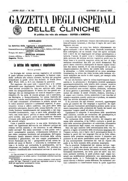 Gazzetta degli ospedali e delle cliniche