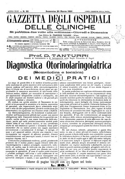 Gazzetta degli ospedali e delle cliniche