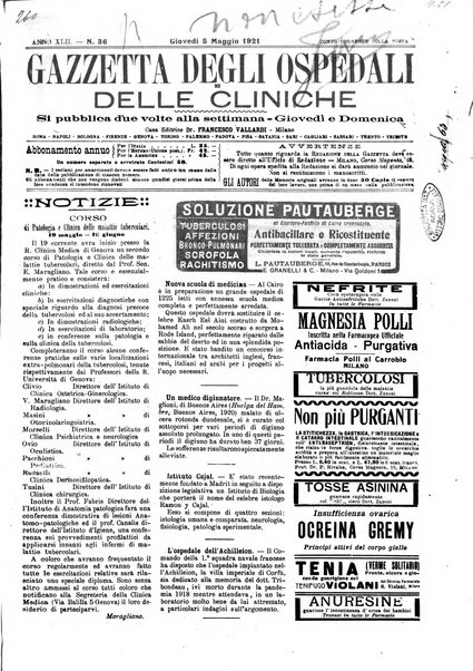 Gazzetta degli ospedali e delle cliniche