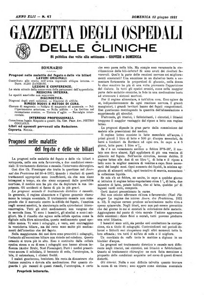 Gazzetta degli ospedali e delle cliniche