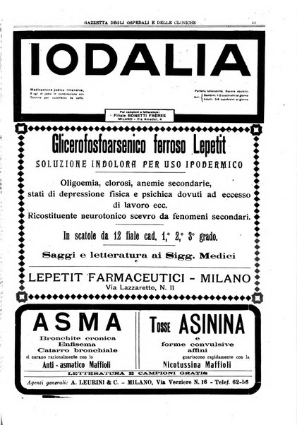 Gazzetta degli ospedali e delle cliniche