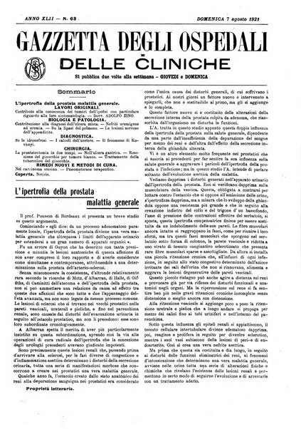 Gazzetta degli ospedali e delle cliniche