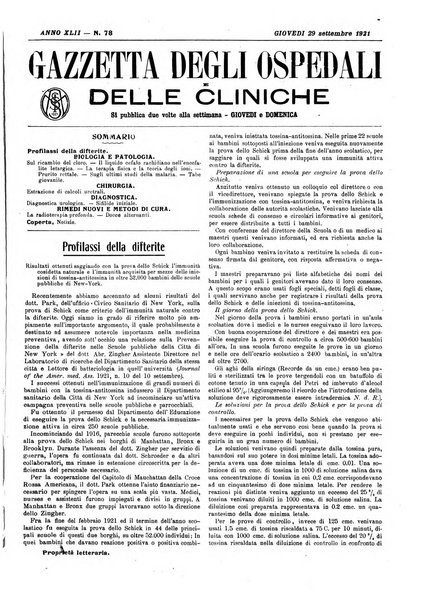 Gazzetta degli ospedali e delle cliniche