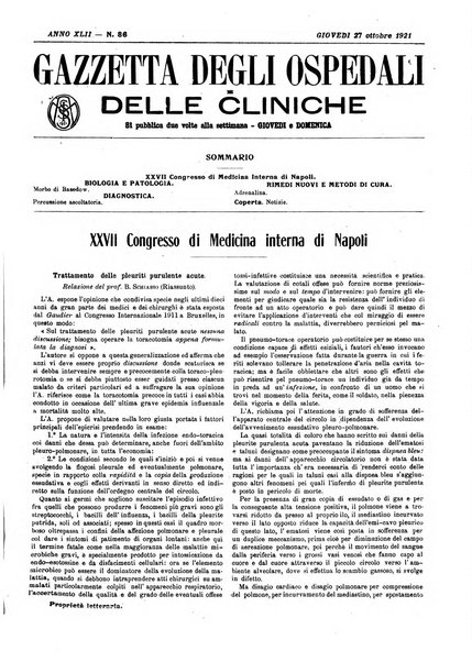 Gazzetta degli ospedali e delle cliniche