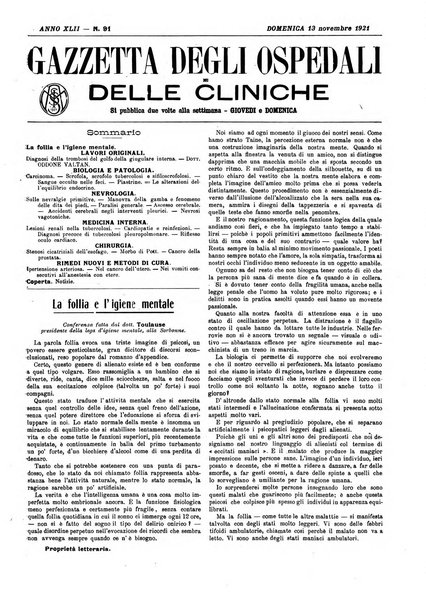 Gazzetta degli ospedali e delle cliniche