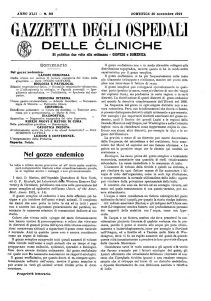 Gazzetta degli ospedali e delle cliniche