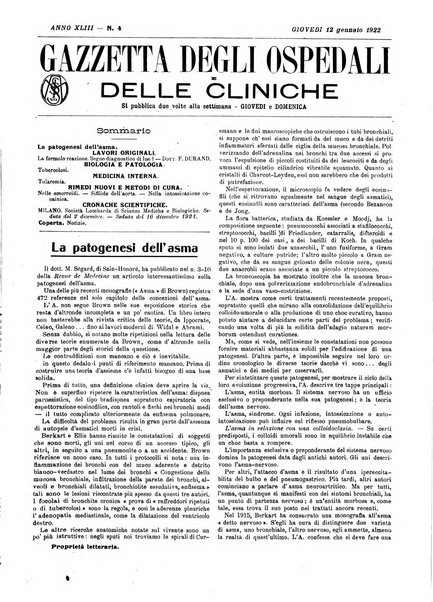 Gazzetta degli ospedali e delle cliniche