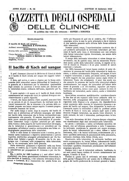 Gazzetta degli ospedali e delle cliniche