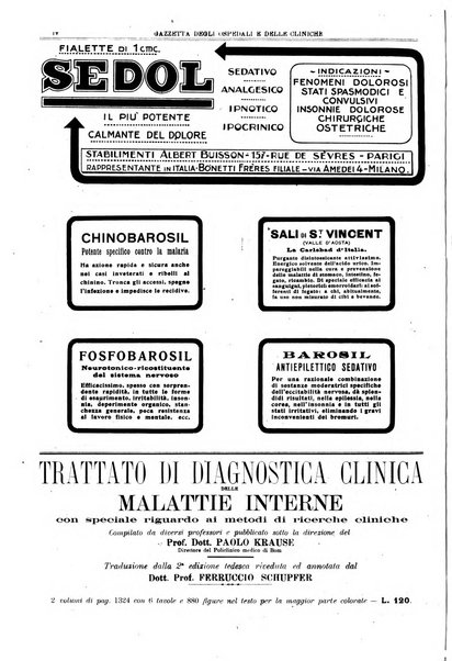 Gazzetta degli ospedali e delle cliniche