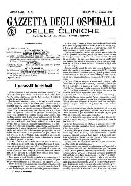 Gazzetta degli ospedali e delle cliniche