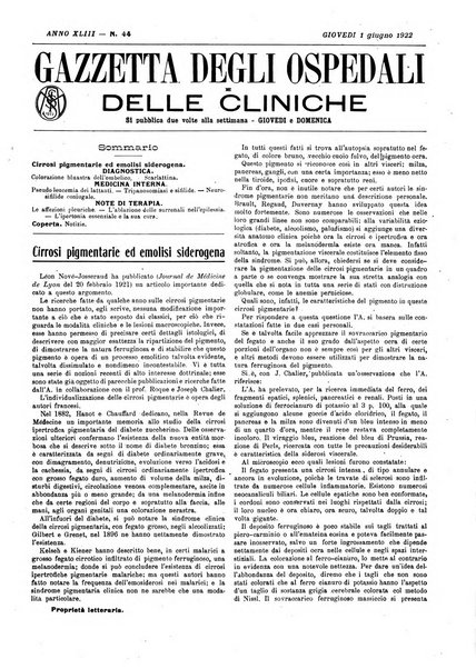 Gazzetta degli ospedali e delle cliniche