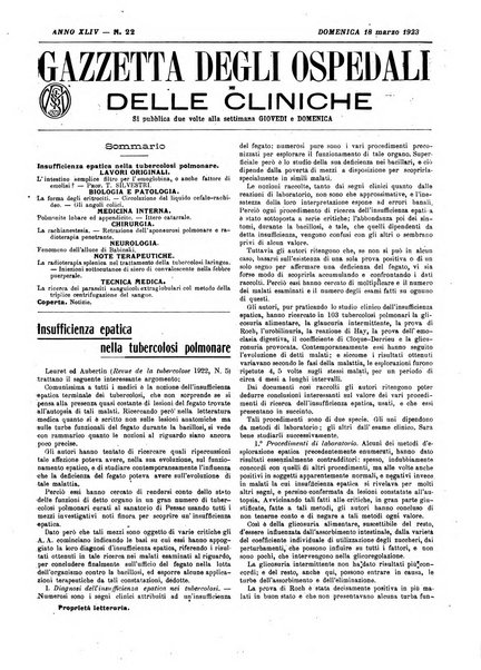 Gazzetta degli ospedali e delle cliniche