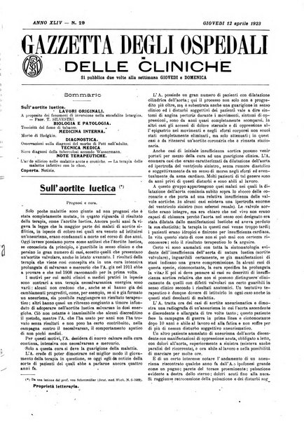 Gazzetta degli ospedali e delle cliniche