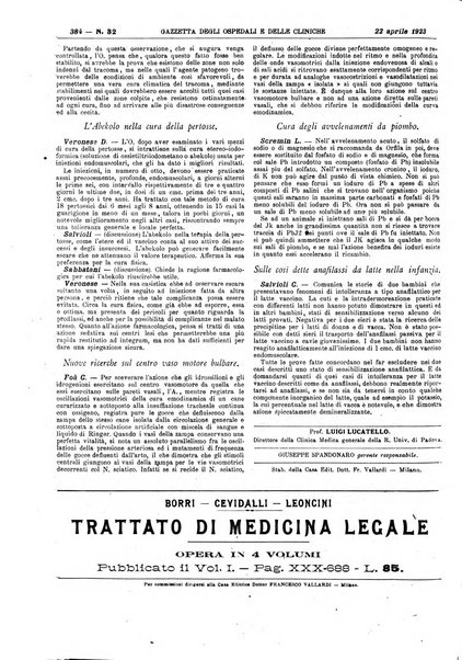 Gazzetta degli ospedali e delle cliniche