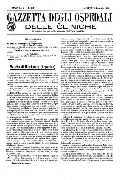 Gazzetta degli ospedali e delle cliniche